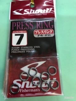 56 Anneau Soudé 440 Lbs Shout Pêche Mer JIG Exotique Press Ring Taille 7